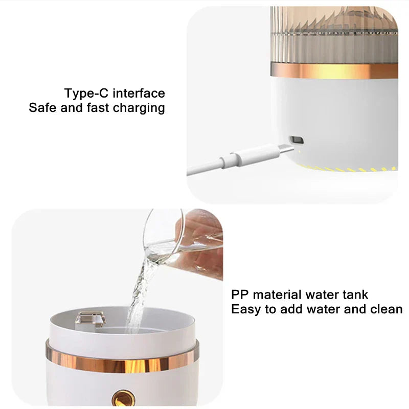 Duftdiffusor mit LED-Beleuchtung und Salzkristall-Optik