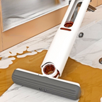 Compact floor mop with spray function and washable pads