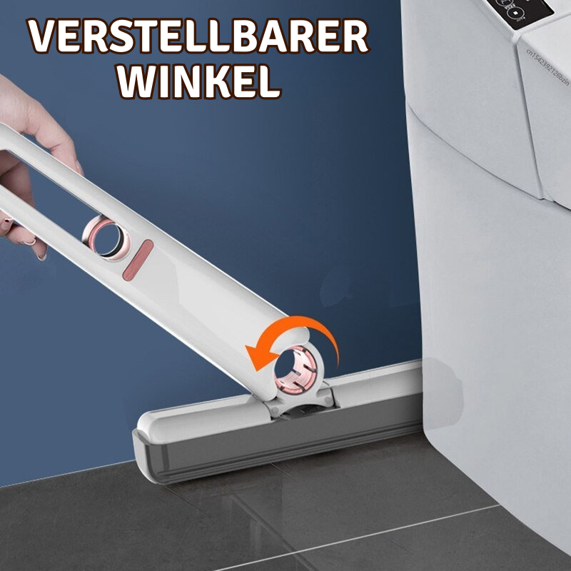 Compact floor mop with spray function and washable pads