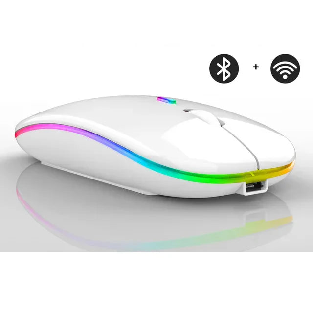 Kabellose Maus mit RGB-LED-Beleuchtung – ohne Batterien