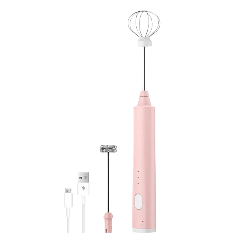 USB rechargeable mini hand mixer with 3 speed settings