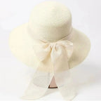 Women's sun hat with bow