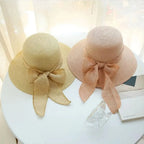 Women's sun hat with bow