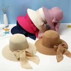 Women's sun hat with bow