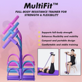 Resistance trainer for full-body workout with latex bands