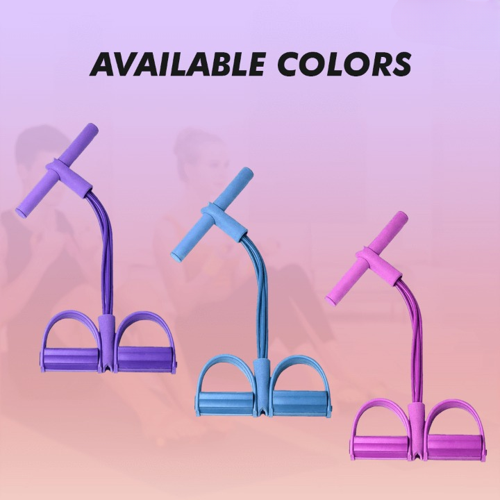 Resistance trainer for full-body workout with latex bands