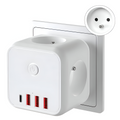 Würfel-Steckdosenleiste mit USB & Type-C – 7-in-1 Ladestation