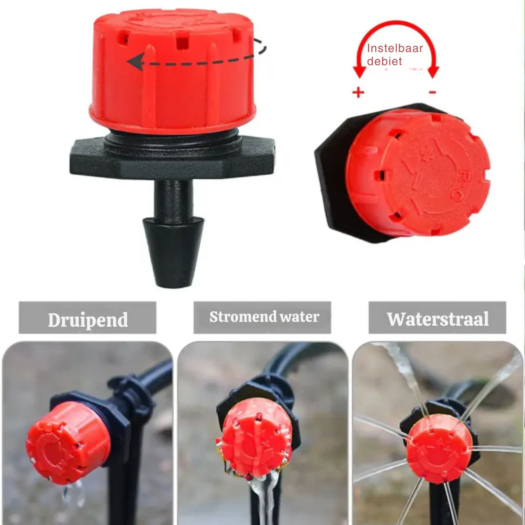 Verstellbare Bewässerungs-Tropfer für 4/7 mm Schläuche
