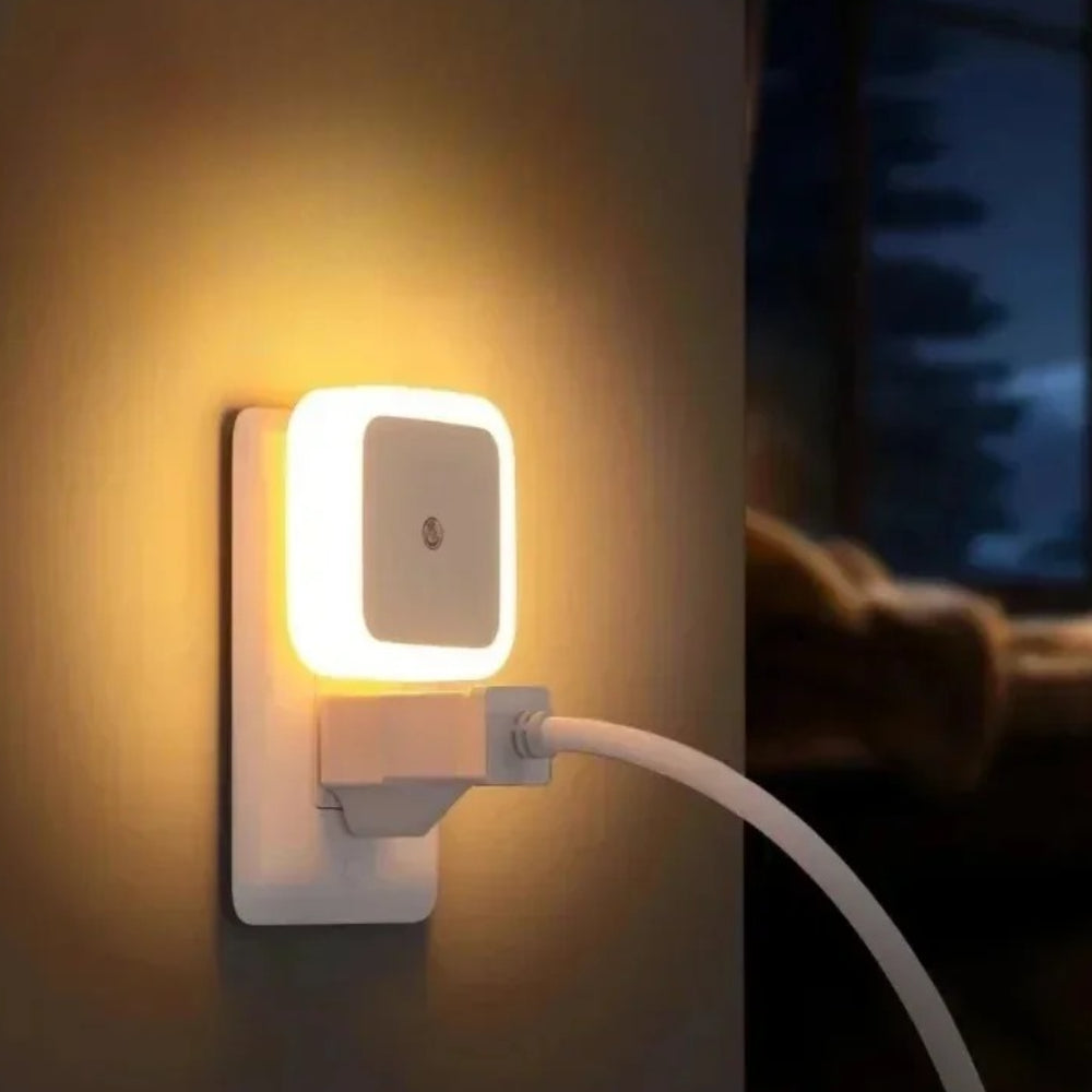 LED-Nachtlicht mit Lichtsensor für Steckdose