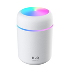 Compact Ultrasonic Humidifier – 300 ml with Color Ring Lighting