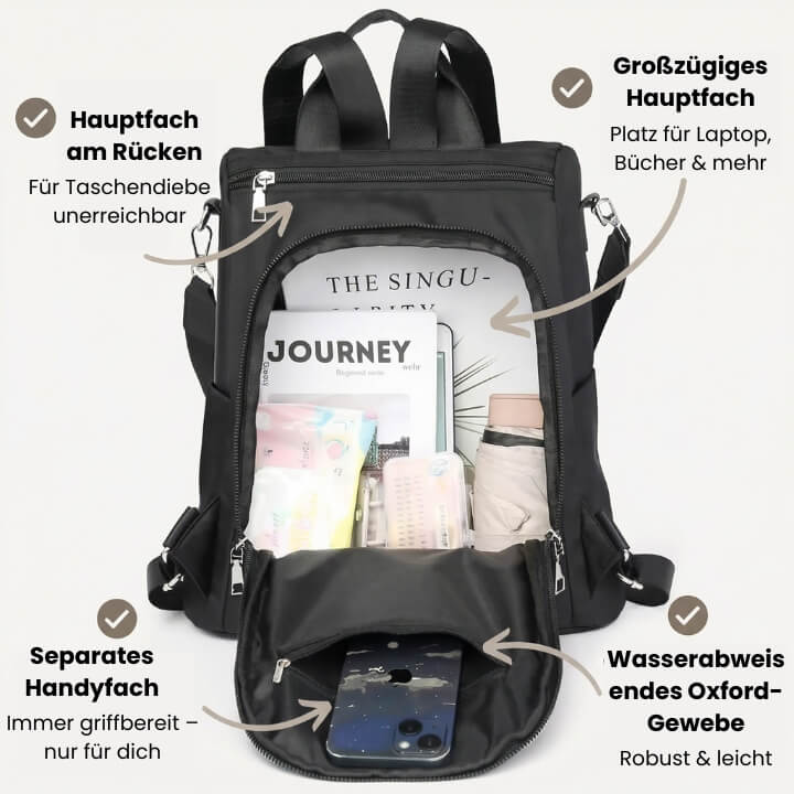 Nie wieder Angst vor Taschendieben – Der Anti-Diebstahl-Rucksack für stilbewusste Frauen -   Mivoza Deutschland