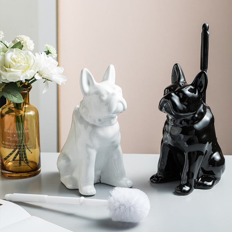 WC-Bürsten-Halter Keramik Bulldogge