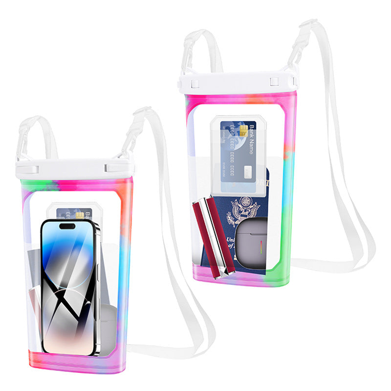 Waterproof smartphone case with carrying strap