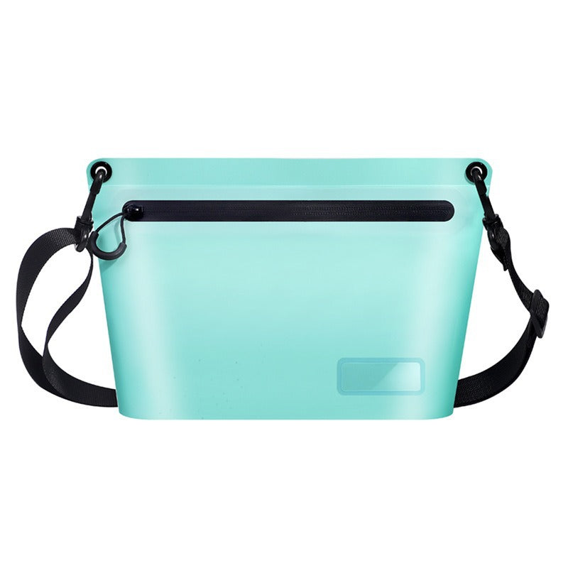Waterproof shoulder bag with adjustable carrying strap
