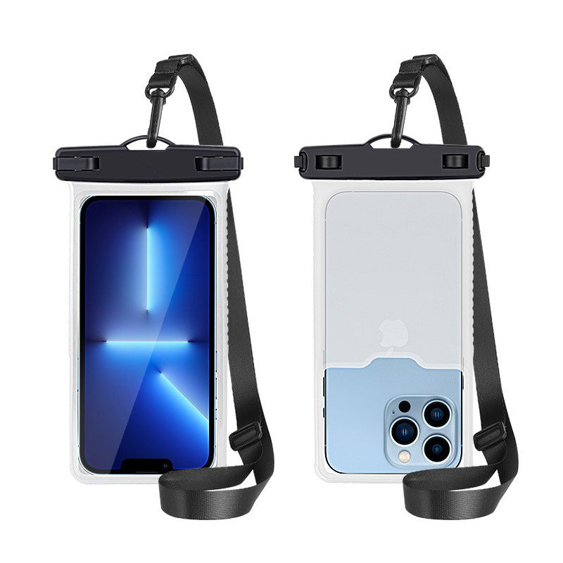 Waterproof phone case with adjustable carrying strap