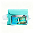 Waterproof mobile phone belt pouch with transparent window