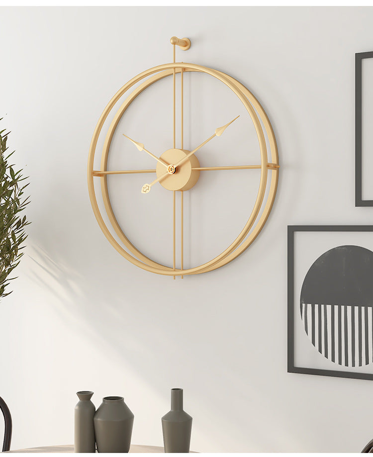 Minimalist wall clock with silent movement