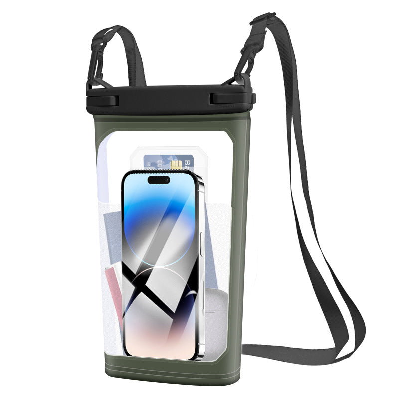 Waterproof smartphone case with carrying strap