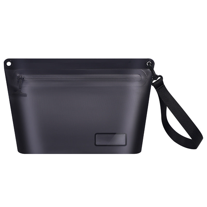 Waterproof shoulder bag with adjustable carrying strap