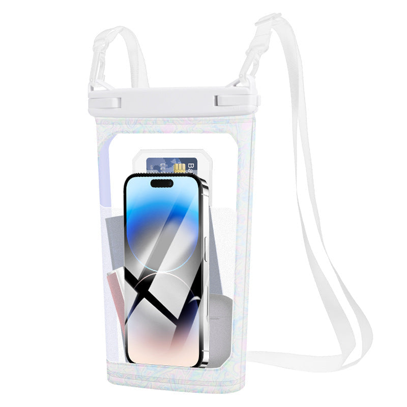 Waterproof smartphone case with carrying strap