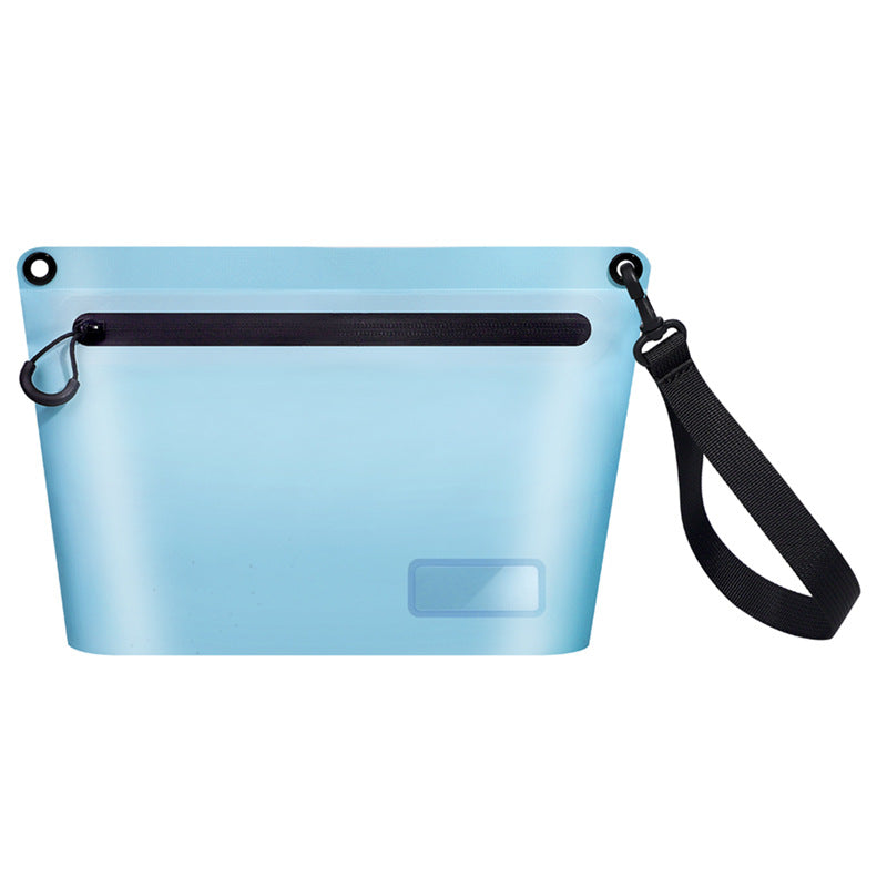 Waterproof shoulder bag with adjustable carrying strap