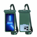 Waterproof phone case with adjustable carrying strap
