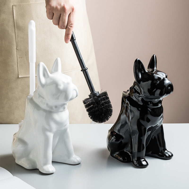 WC-Bürsten-Halter Keramik Bulldogge