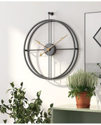 Minimalist wall clock with silent movement