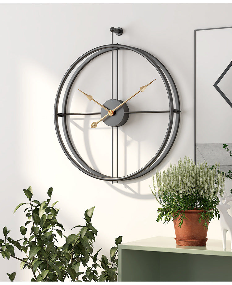Minimalist wall clock with silent movement