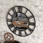 Vintage Wanduhr mit Spiegel -   Mivoza Deutschland