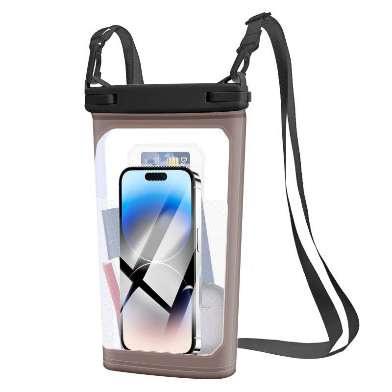 Waterproof smartphone case with carrying strap