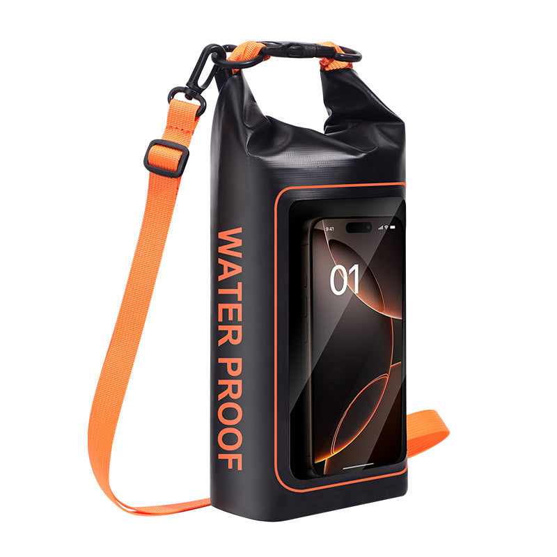 Waterproof phone pouch with shoulder strap