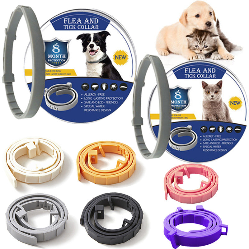 Natürliches Floh- & Zeckenhalsband Hund & Katze – 8 Monate Schutz, wasserdicht