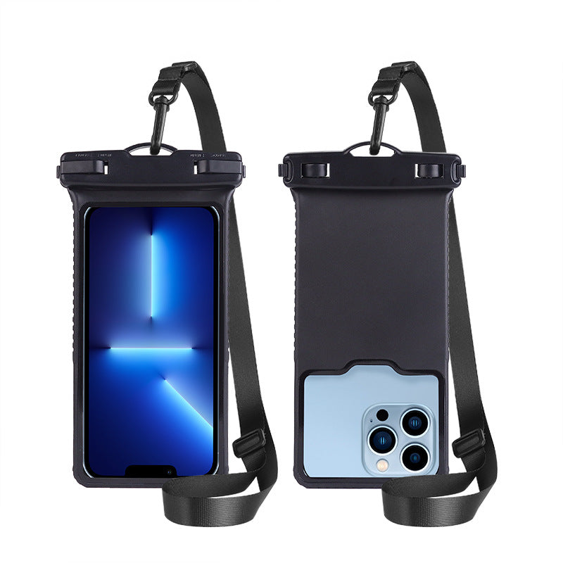 Waterproof phone case with adjustable carrying strap