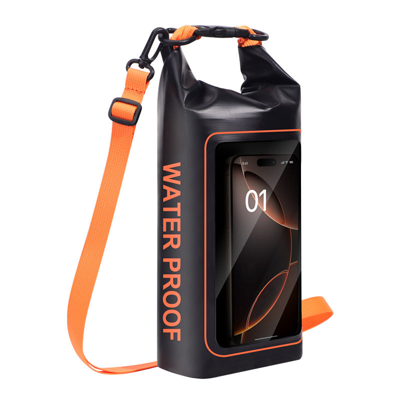 Waterproof phone pouch with shoulder strap