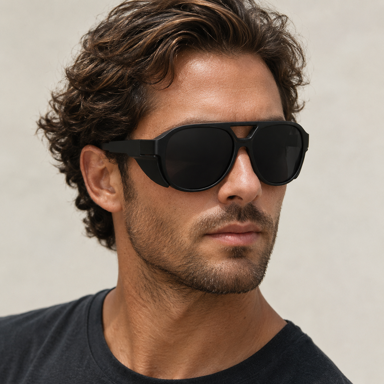 Motorradbrille Goggle-Design schwarz mit UV-Schutz