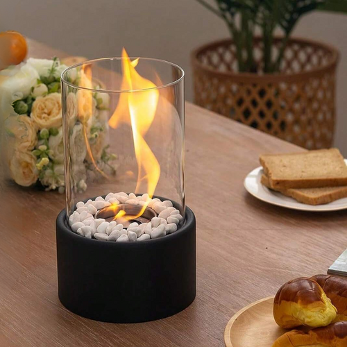 Bio-ethanol tabletop fireplace – Smoke-free flame for indoor and outdoor use