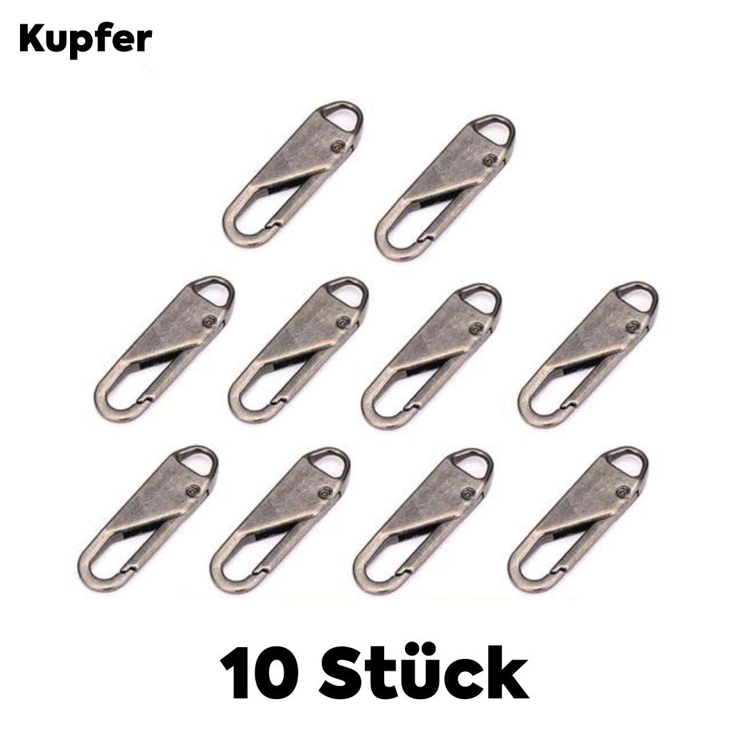 Metal Zipper Pull Universal - Set of 10