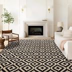Outdoor Reversible Rug Non-Slip UV-Resistant Geometric
