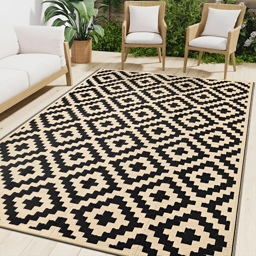 Outdoor Reversible Non-Slip Rug – UV-Resistant for Terrace
