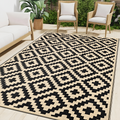 Outdoor Reversible Rug Non-Slip UV-Resistant Geometric