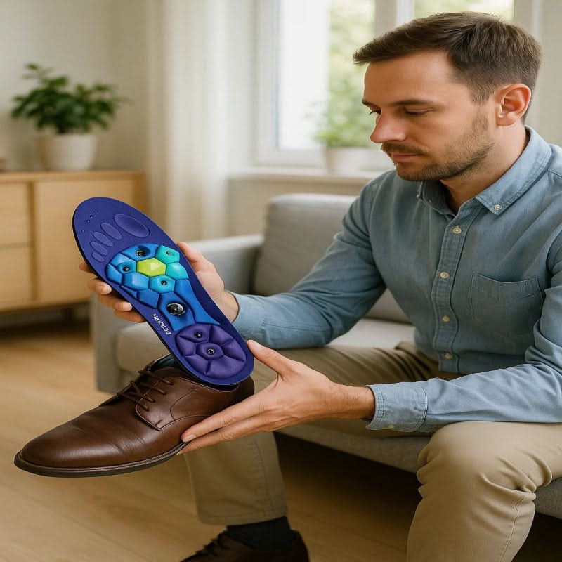 Magnetische Akupressur-Einlegesohlen mit Bio-Stimulation