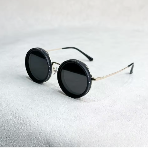 Retro Sonnenbrille mit UV400-Schutz – Runde Gläser