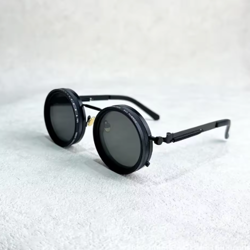 Retro Sonnenbrille mit UV400-Schutz – Runde Gläser