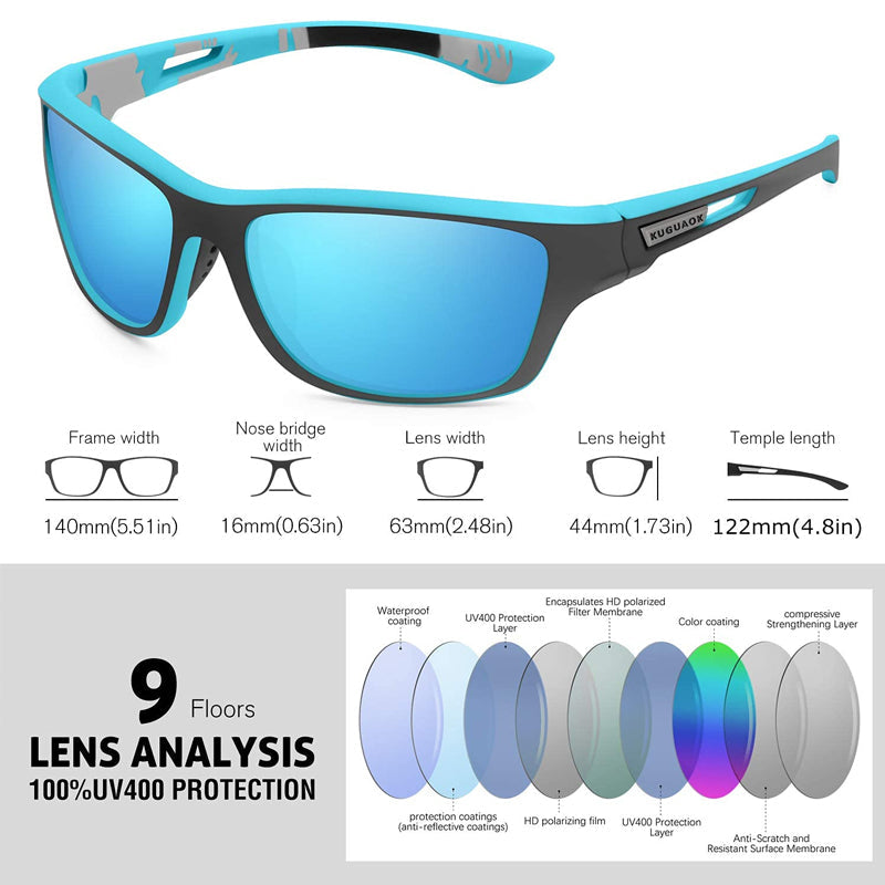 Sportsonnenbrille Polarisiert mit Fotochromen TAC-Linsen