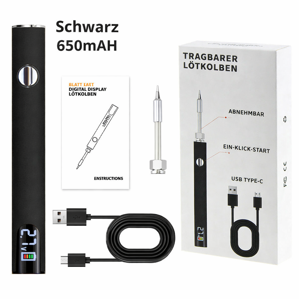 Digitaler Lötkolben mit USB-Anschluss und Display