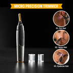 Precision trimmer with LED light – titanium-coated stainless steel blade