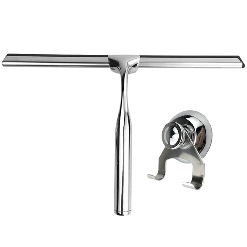 Stainless Steel Shower Squeegee with Wall Hook – Streak-Free Cleaning