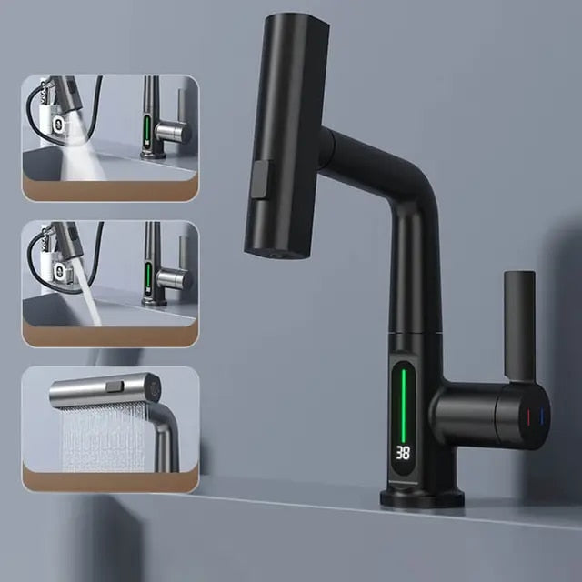 3-in-1 Faucet with Pull-Out Spray Head