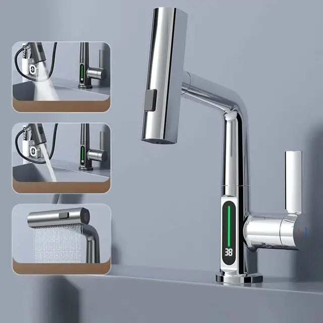 3-in-1 Faucet with Pull-Out Spray Head